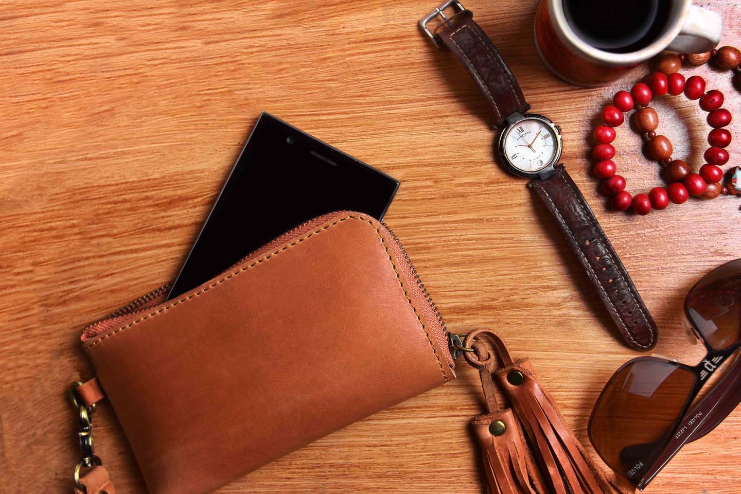 Handgefertigte Accessoires aus Leder