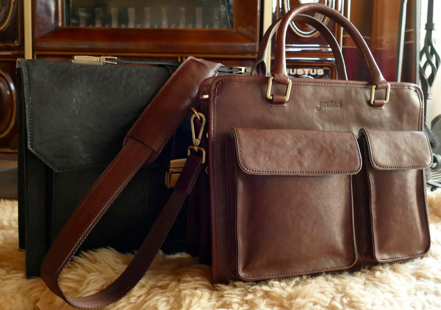 Damen businesstasche braun und schwarze Herren Aktentasche